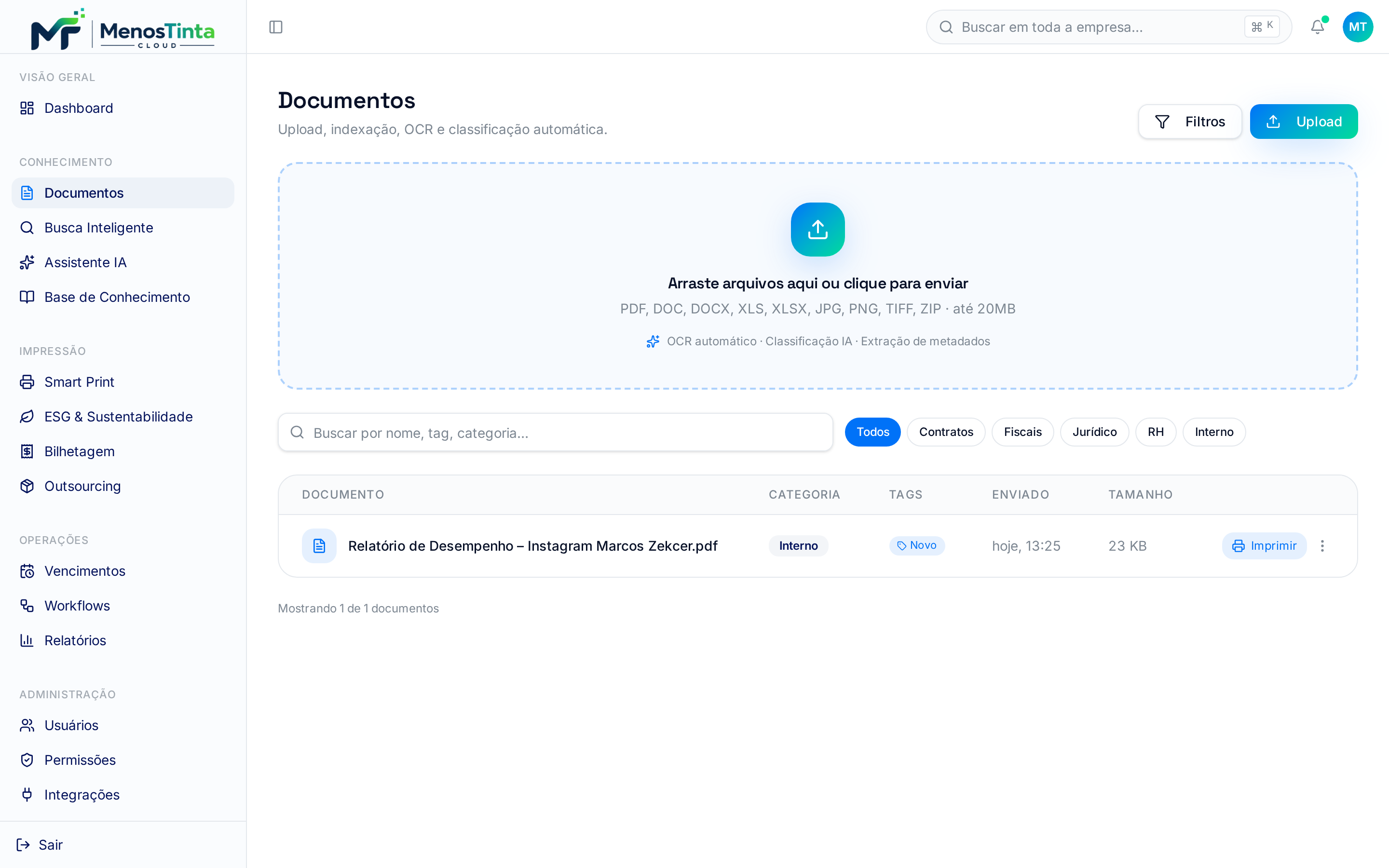 Centralize todos os arquivos da empresa em nuvem